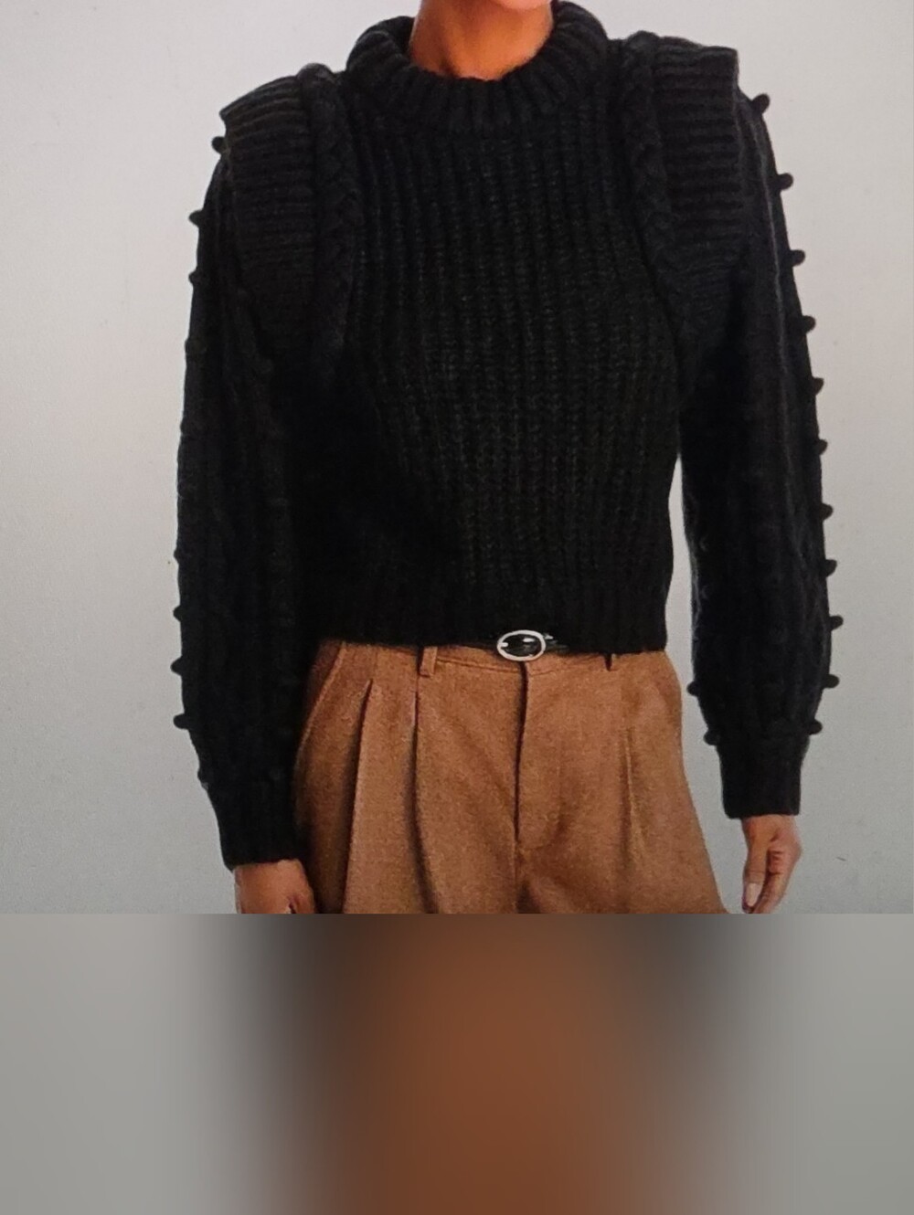 FARM Rio Black Braided Sweater Size Xl $250